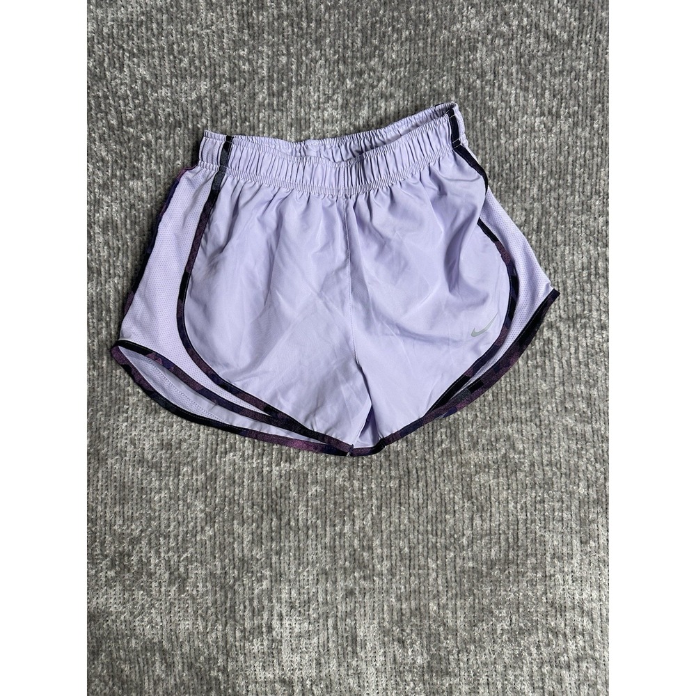 Nike Dri-Fit Running Shorts Size XS Purple Brief Lined Drawstring Women's